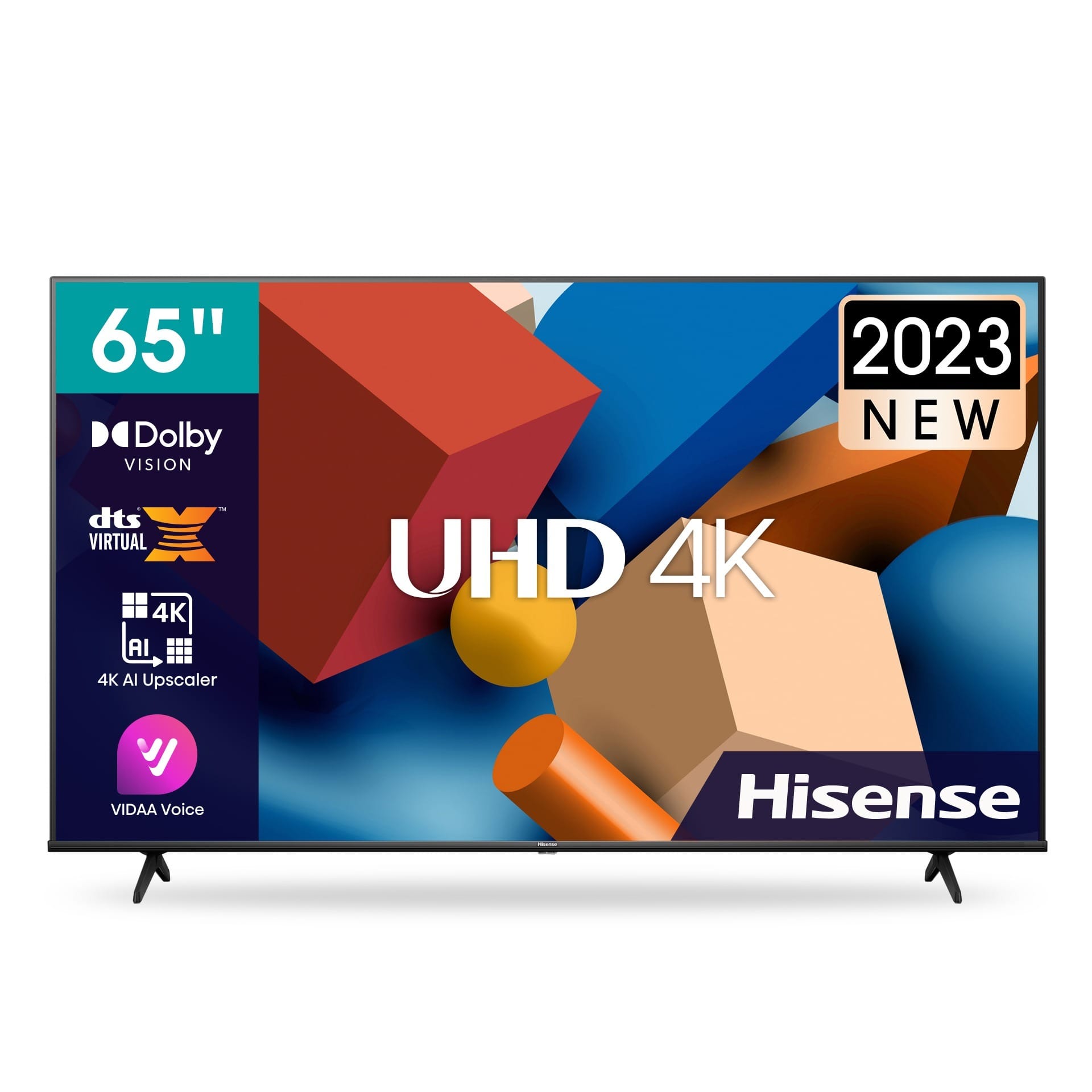 Hisense 65 Inch 4K UHD Smart TV 65A6K - Frameless design with 4K resolution