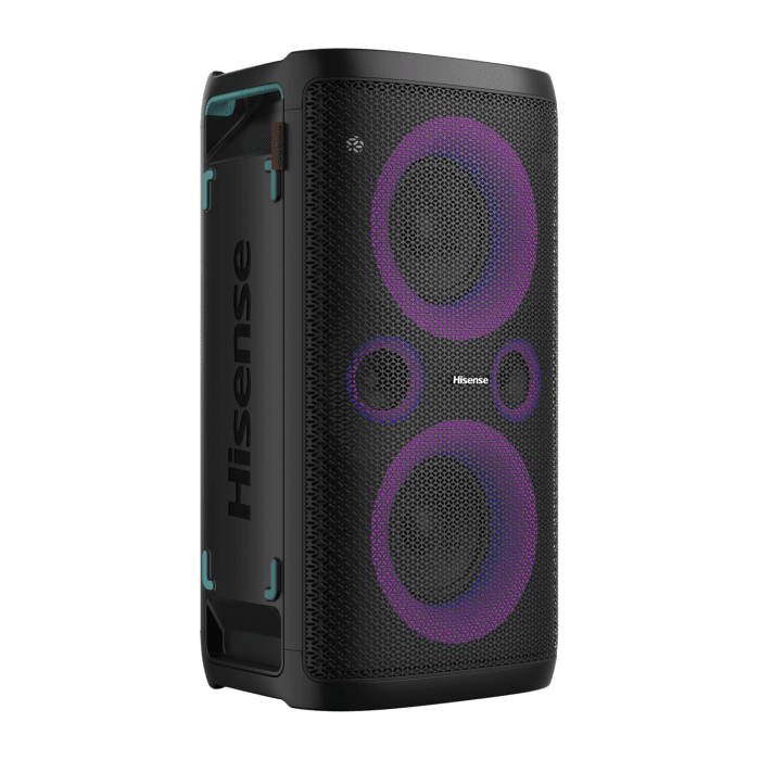 Hisense Wireless 300W HP100 Party Rocker speaker with LED lights and Bluetooth connectivity